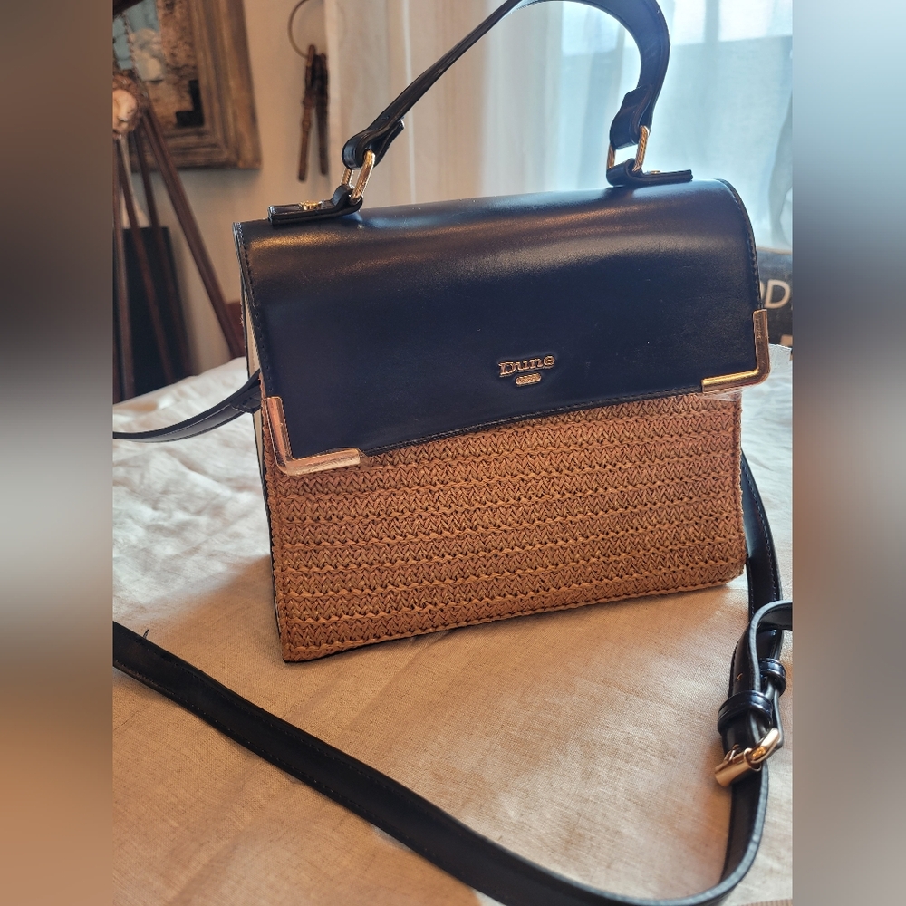 Dune London Woven Leather Purse Crossbody